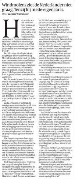 Volkskrant - dorpsmolens