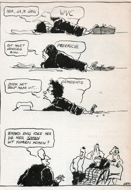 tekening Leo van de Munkhof uit marge, augustus 1985